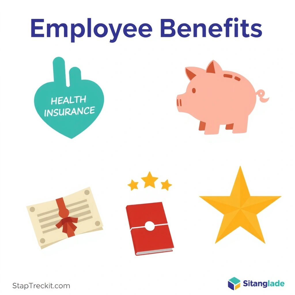 Diverse beneficii angajaților reprezentate prin simboluri