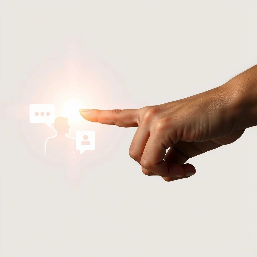 Mână care indică o oportunitate de carieră strălucitoare