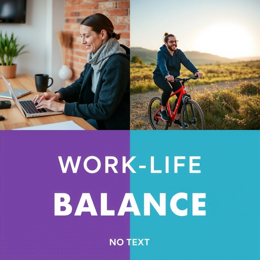 Oameni care se bucură de un stil de viață echilibrat, muncă și timp liber