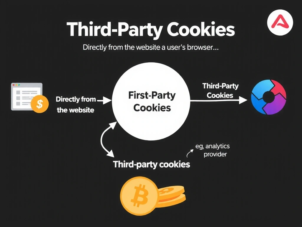 Diagrama care explică diferența dintre cookie-urile de primă parte și de terță parte
